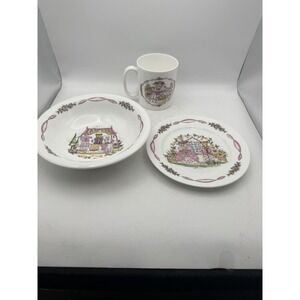 Hammersley Maisie Mouse Bone China 3 Pc Child Set Plate Bowl Mug England